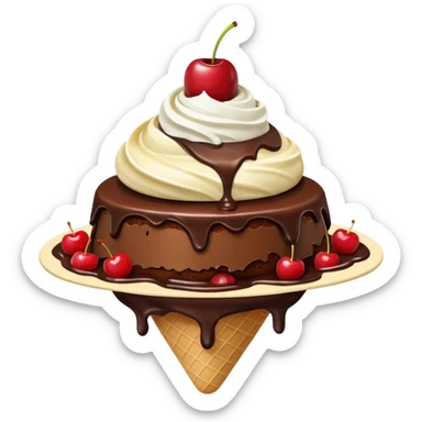dessert flying island sticker
