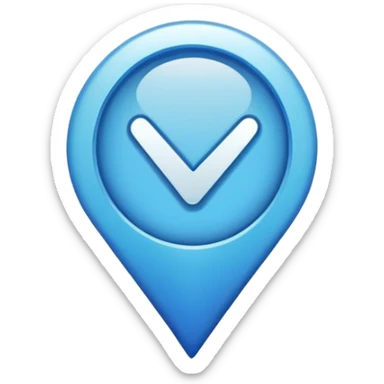 Verified just blue color tick mark with tranparent bg sticker
