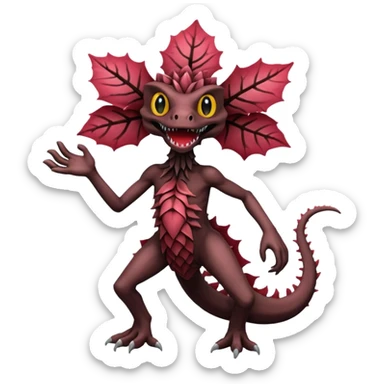 quiero q mi emoji se parez ca a un demogorgon de stranger things pero q no sea un dragon no dragon!!!!!!!!!!! sticker