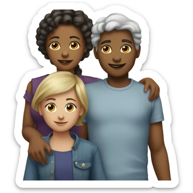 Two older sisters with one younger sister and one younger brother sticker