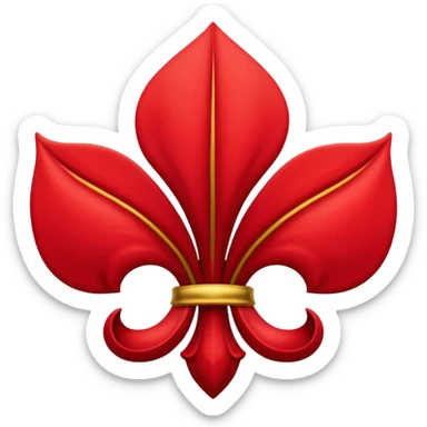 Fleur de lys rouge  sticker