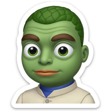 Pepe as ai who using our data and using it smartly  sticker
