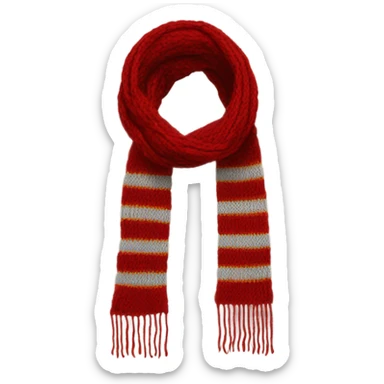red knitted Gryffindor scarf sticker