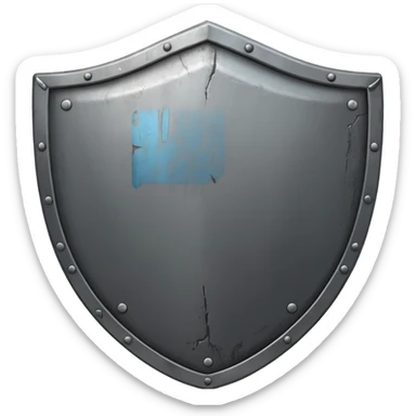 Shield with scratch marks sticker