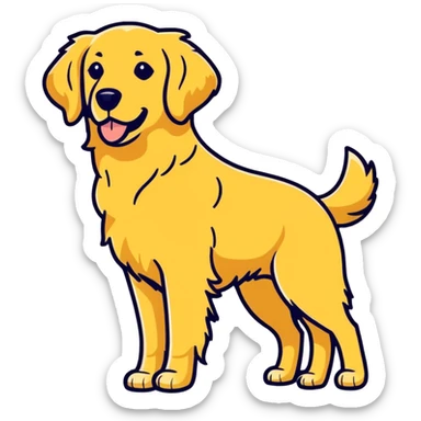 Very light brown golden retriever  sticker