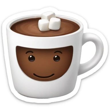 Hot chocolate with marshmallows sticker
