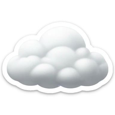 White cloud sticker