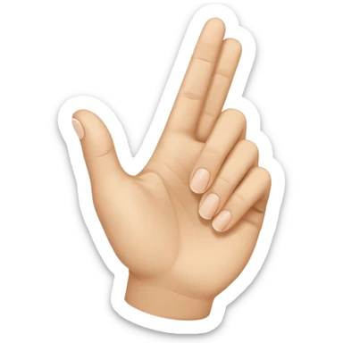 Side view of a hand with the index finger and thumb touching together as if clapping. 🤏🤏🤏 sticker