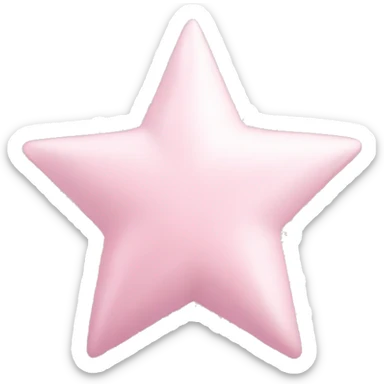 pale pink star sparkle sticker
