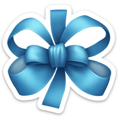 blue bow sticker