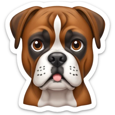 Perro boxer atigrado  sticker
