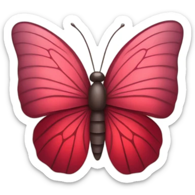 red BUTTER FLY sticker