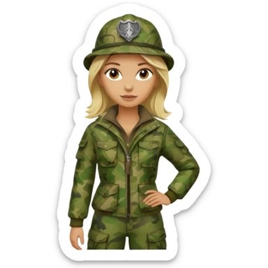 Blonde hunting woman sticker