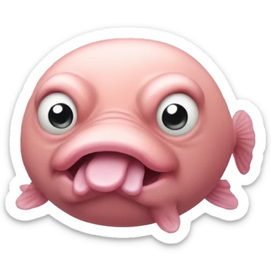 a muscular blobfish sticker