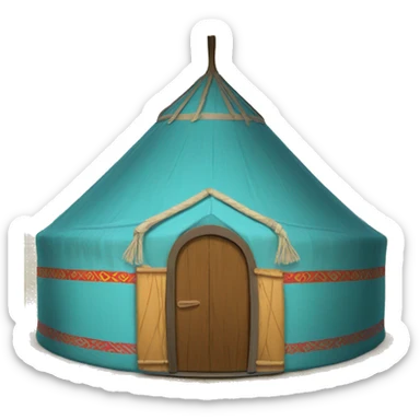 kazakh yurt sticker