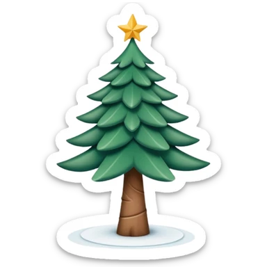 Lignes gravées dans papier en forme de petit sapin. Traits délicats. Logo pour réseaux sociaux. sticker