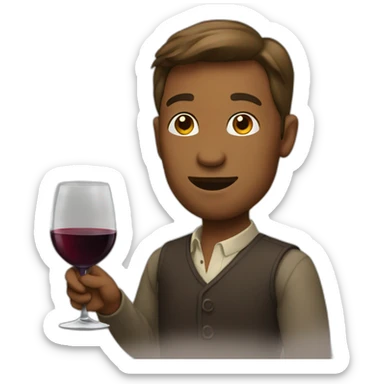 wine drinker sticker