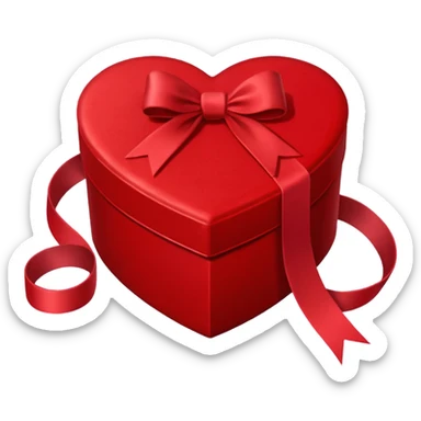 Surprise heart shaped box sticker