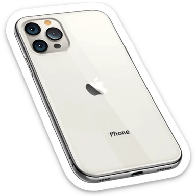 white iphone 15 pro max  sticker