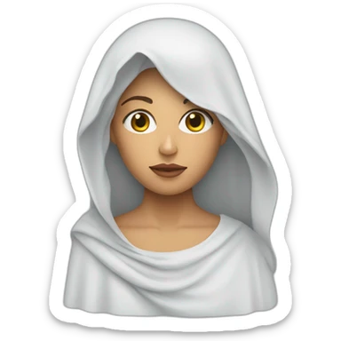 A veiled woman with ronaldo sticker