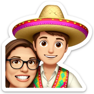Fiestero with Sombrero sticker