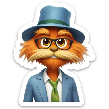Preppy Lorax  sticker