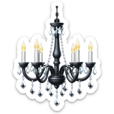 black chandelier sticker