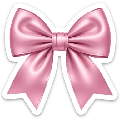 shiny and soft pink bow sticker