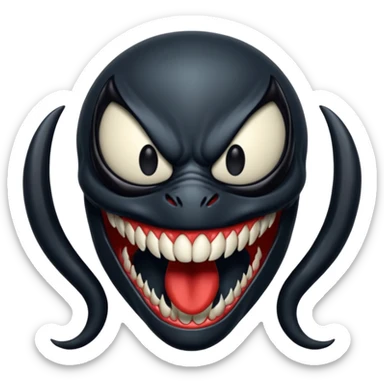 Venom with no pupils  sticker