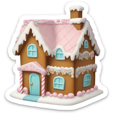 Gingerbread pastel house sticker