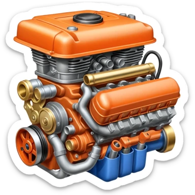 generate me a repair kit with a car engine sticker