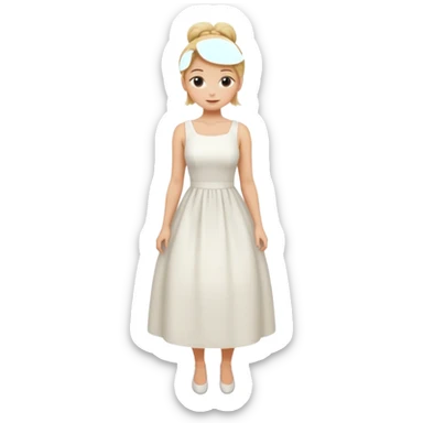  Dominatrix blonde hair in bun full body sticker