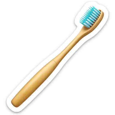 Bamboo toothbrush sticker