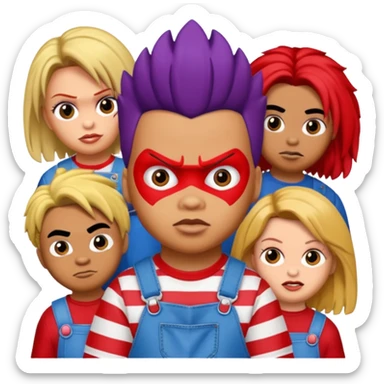 Glam jangle Quale Ricky Shoko, Tay, Tay, Rady Choppa, no Coco V Chucky sticker