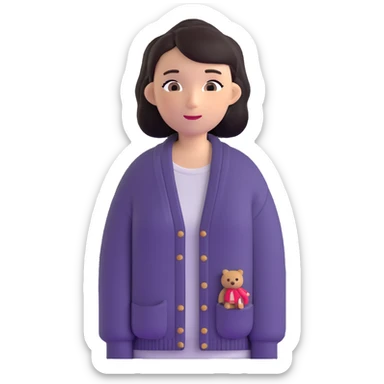 cozy cardigan sweater with indie singer vibe sticker