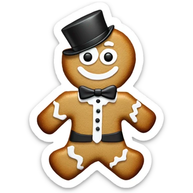 The monopoly man as a gingerbread cookie  sticker