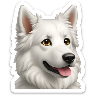 Chien Berger blanc suisse sticker