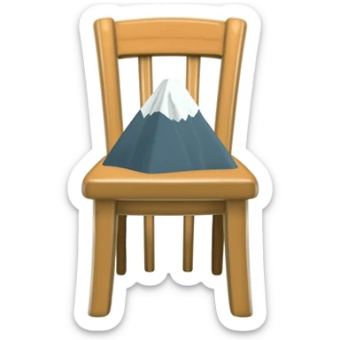 mountain on a chair sticker
