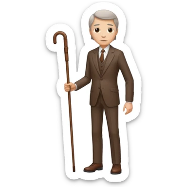 give me a suit only the clothes the old one brown color with a stick sticker