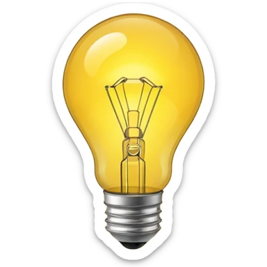 bright lightbulb sticker