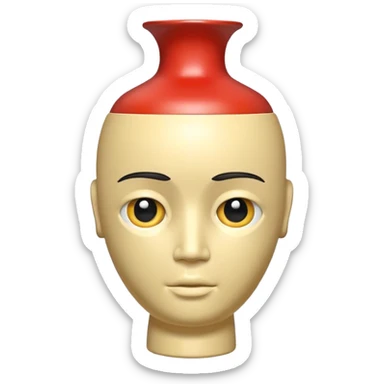 Vase human head  sticker