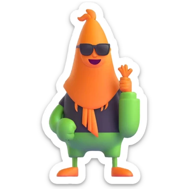 Dank meme character with cool vibes sticker
