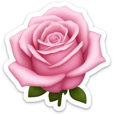 Une rose rose en taille emoji classsique  sticker