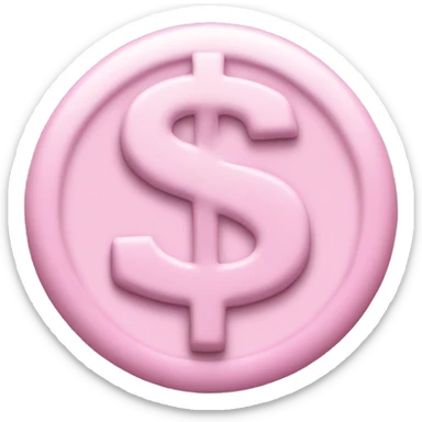 Pastel Pink dollar sign  sticker