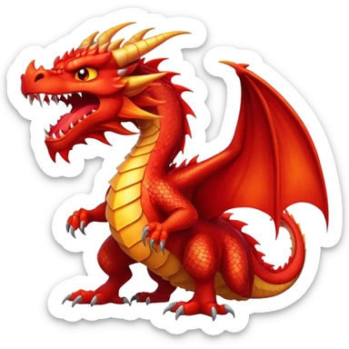 Angry dragon sticker