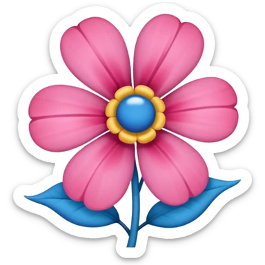 Apena faça uma Flor de uma cor azul q nem uma rosa mucha sticker