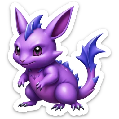 Cool Edgy Shiny Noibat-Nidorino-hybrid  full body sticker