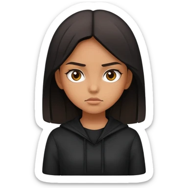 Mean girl wearing all back clothes  sticker