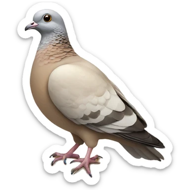 Beige pigeon  sticker
