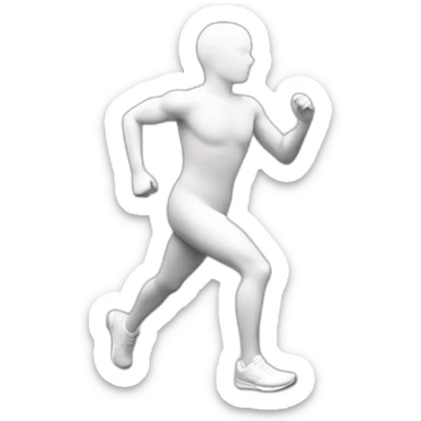 person-running-white-vector-outline sticker